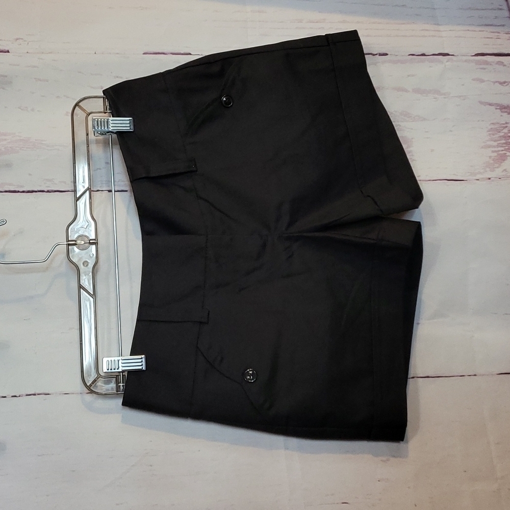 Maurices NWOT Black wide band dress shorts